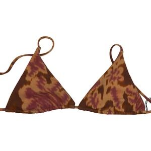 Skatie Ella Bikini Top Size Small Marmont Tie Dye Triangle Adjustable Swim NWT